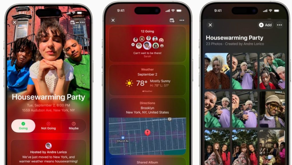 Apple Invites sampled on smartphones